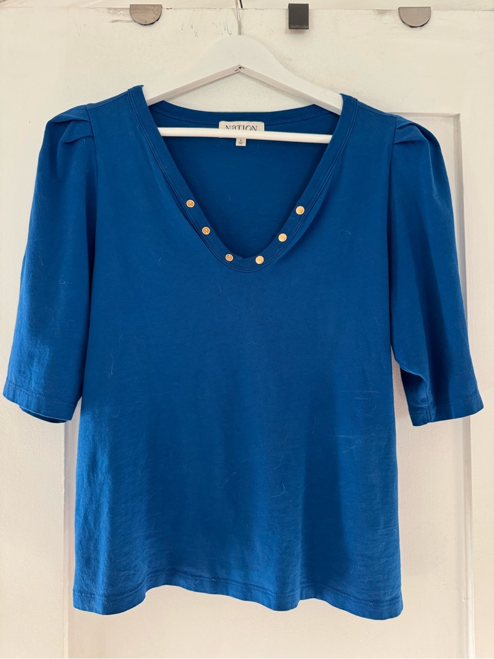 Nation Los Angeles Nahal Top - Large - Sapphire Blue